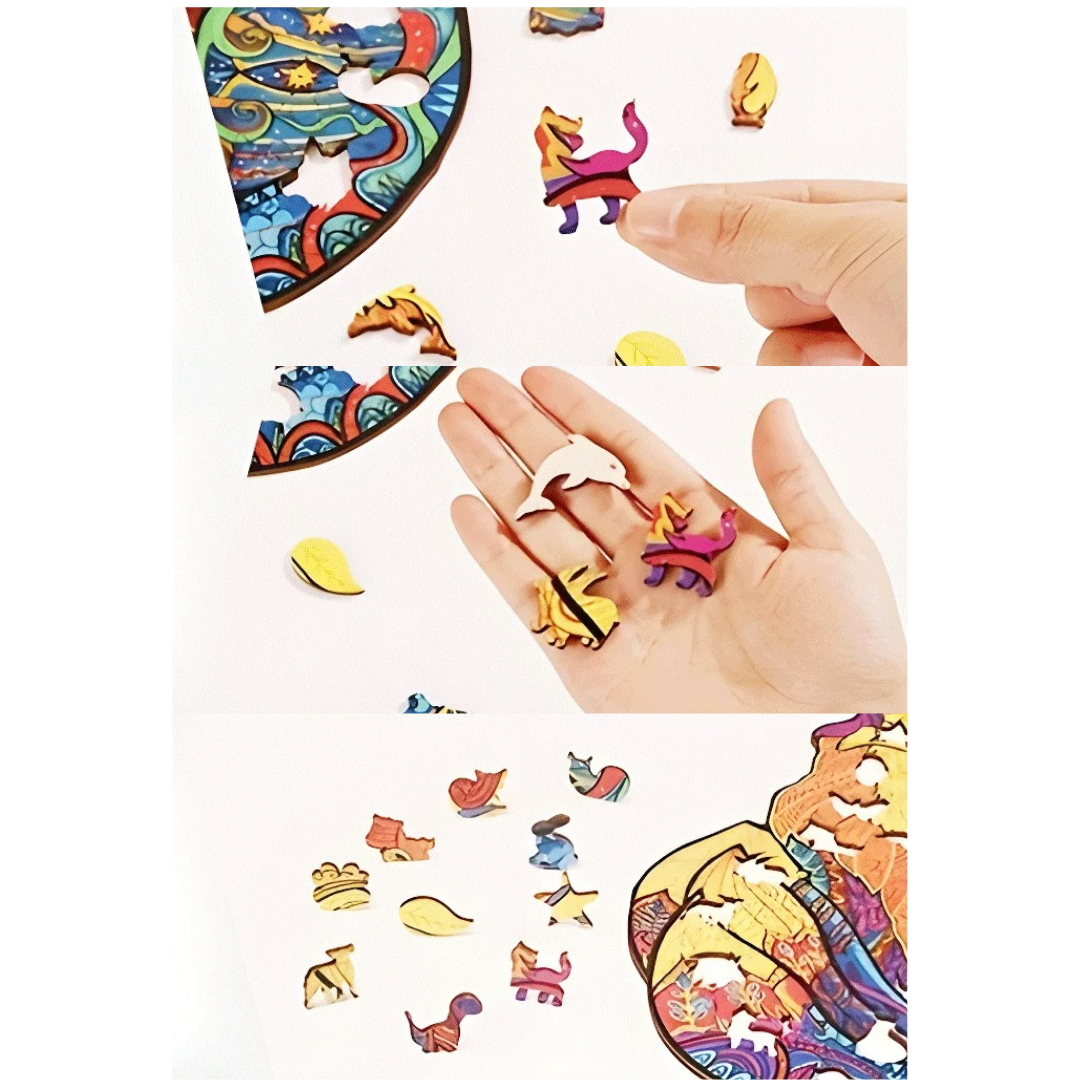 ANIMORA – Holzpuzzle rund